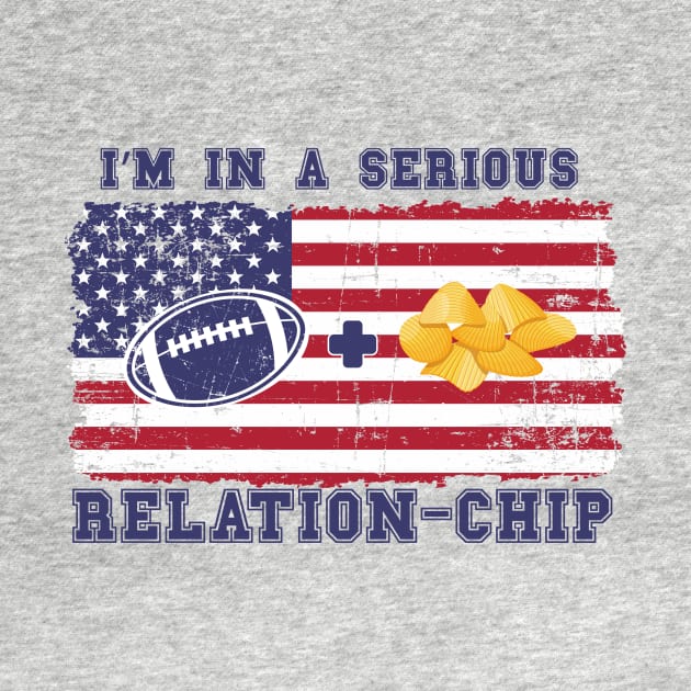 FOOTBALL QUOTE I M IN A SERIOUS RELATION CHIP by HomeCoquette